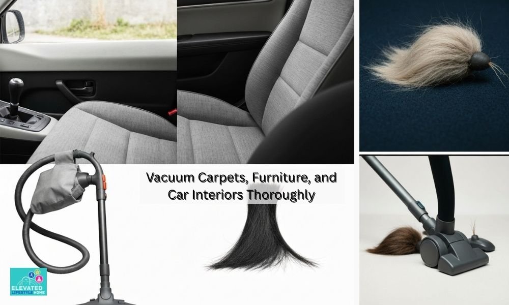 how to clean house after lice, Step 5 – Vacuum Carpets, Furniture, and Car Interiors Thoroughly

