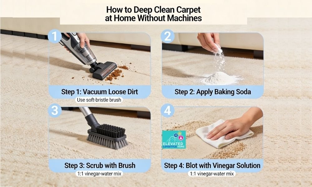 How To Deep Clean Carpet At Home Without Machines