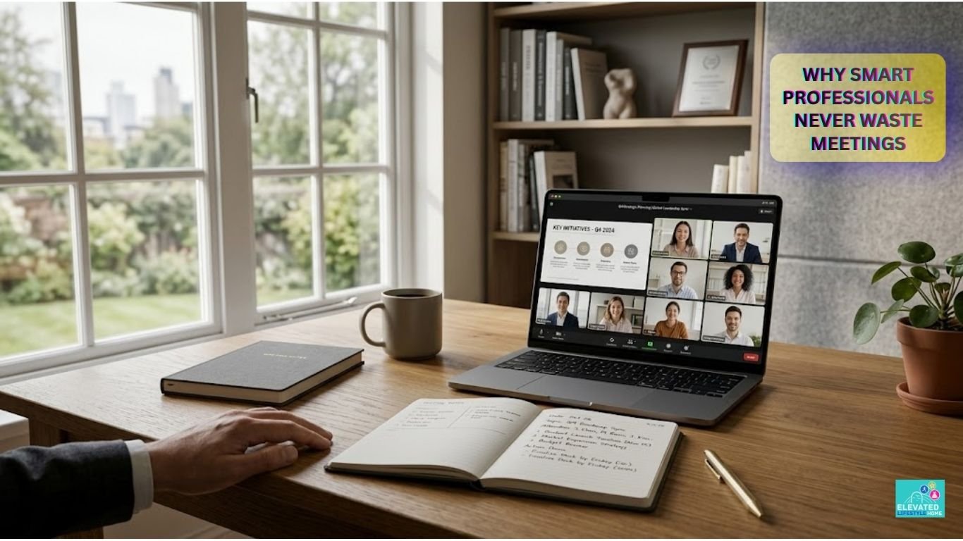 How to stay productive during meetings using a minimalist desk setup and analog focus tools.